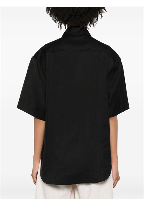 Black short-sleeves shirt - women LOULOU STUDIO | MOHELIBLK