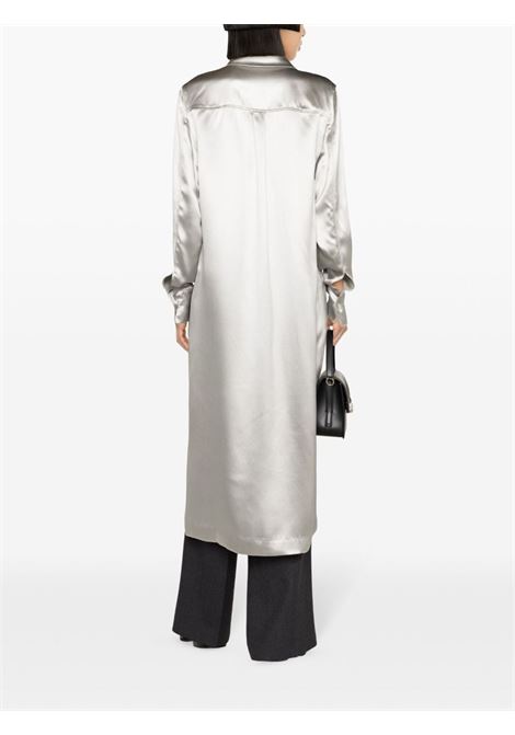 Grey Oyat long-length satin shirt - women LOULOU STUDIO | OYATSLVRGRY