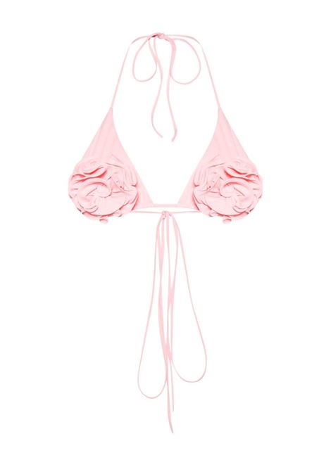 Top bikini con applicazione a fiori in rosa - donna MAGDA BUTRYM | Costumi | 810424PNK