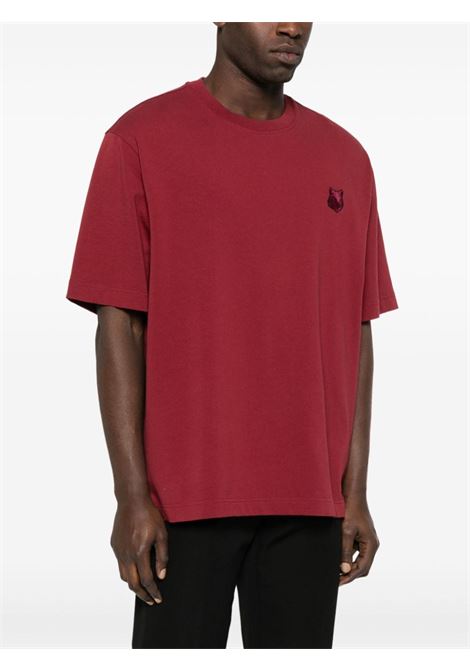 T-shirt Bold Fox Head in rosso - uomo MAISON KITSUNÉ | LM00107KJ0119P656