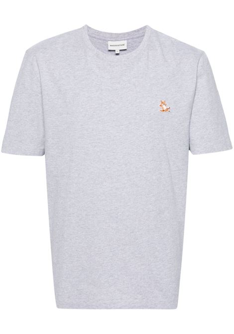 T-shirt con applicazione Chillax Fox in grigio chiaro - uomo