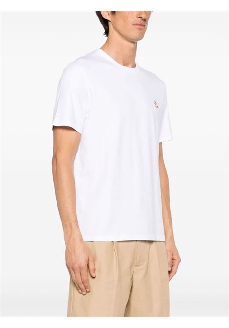 T-shirt con applicazione in bianco - uomo MAISON KITSUNÉ | LM00110KJ0008P100