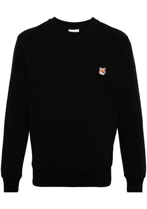 Black Fox-patch sweatshirt - men