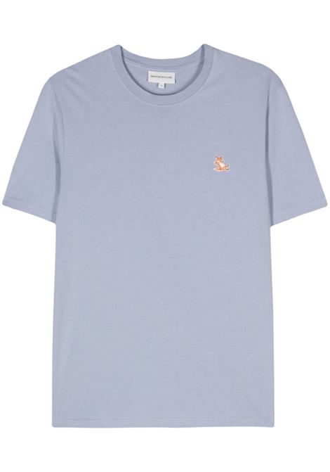 T-shirt chillax fox con applicazioni Maison kitsuné in blu - uomo