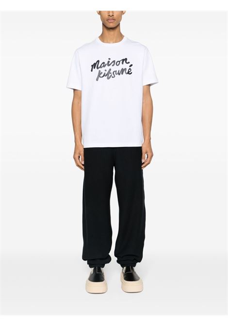 T-shirt Handwriting Comfort in bianco - uomo MAISON KITSUNÉ | MM00101KJ0118M186