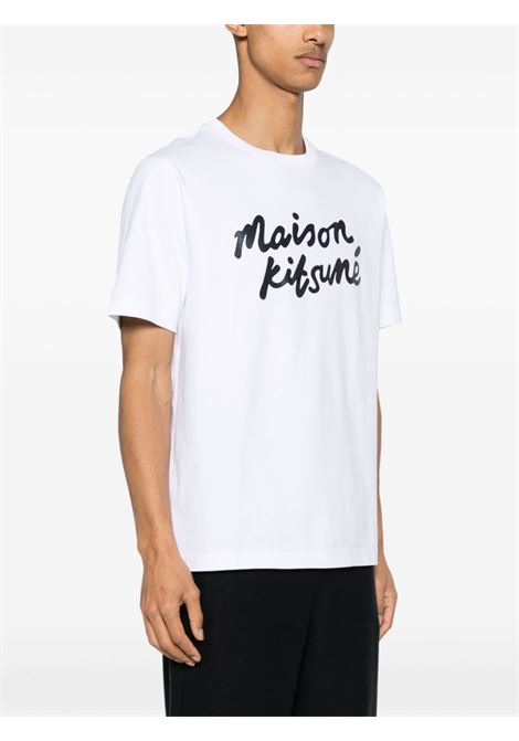 T-shirt Handwriting Comfort in bianco - uomo MAISON KITSUNÉ | MM00101KJ0118M186