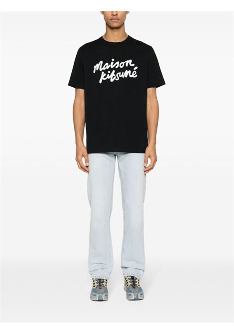 T-shirt Handwriting Comfort in nero - uomo MAISON KITSUNÉ | MM00101KJ0118O197