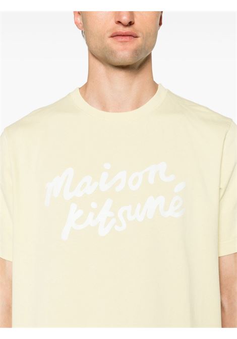 T-shirt Handwriting Comfort in giallo - uomo MAISON KITSUNÉ | MM00101KJ0118P712
