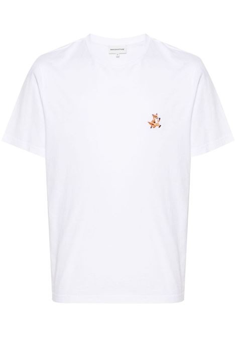 T-shirt Speedy Fox in bianco - uomo MAISON KITSUNÉ | MM00125KJ0008P100