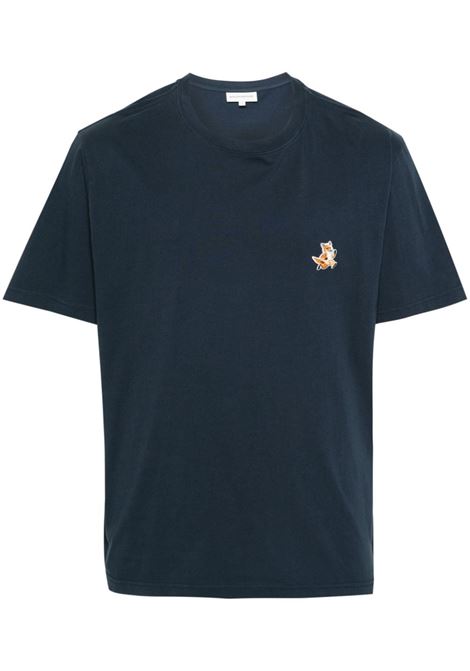 T-shirt con stampa Fox in blu - uomo
