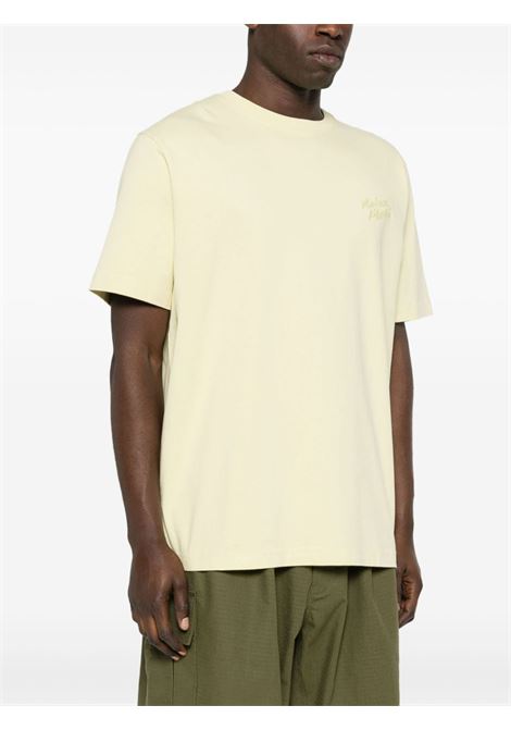 T-shirt con ricamo in giallo - uomo MAISON KITSUNÉ | MM00126KJ0118P712
