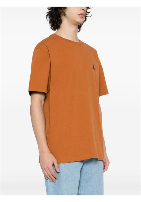 T-shirt Bold Fox Head in arancione - uomo MAISON KITSUNÉ | MM00127KJ0118P261