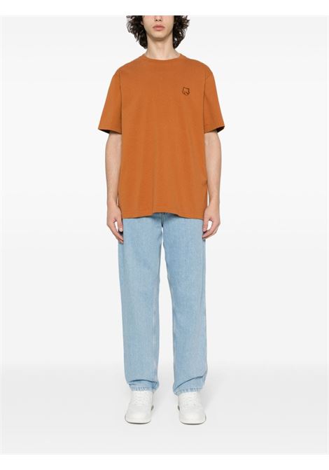 T-shirt Bold Fox Head in arancione - uomo MAISON KITSUNÉ | MM00127KJ0118P261