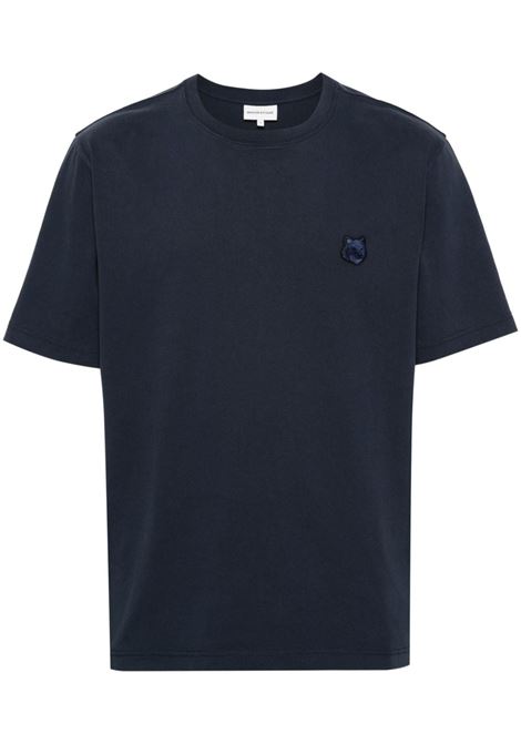 T-shirt Bold Fox Head in blu - uomo MAISON KITSUNÉ | MM00127KJ0118P476