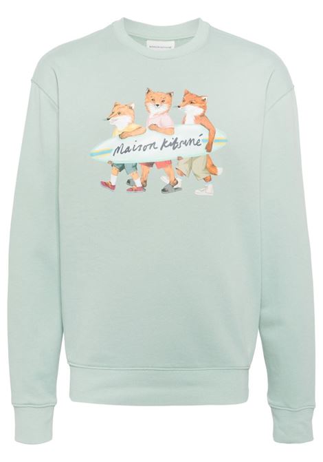 Blue signature fox motif sweater MAISON KITSUN? - men MAISON KITSUNÉ | Sweatshirts | MM00310KM0129P417