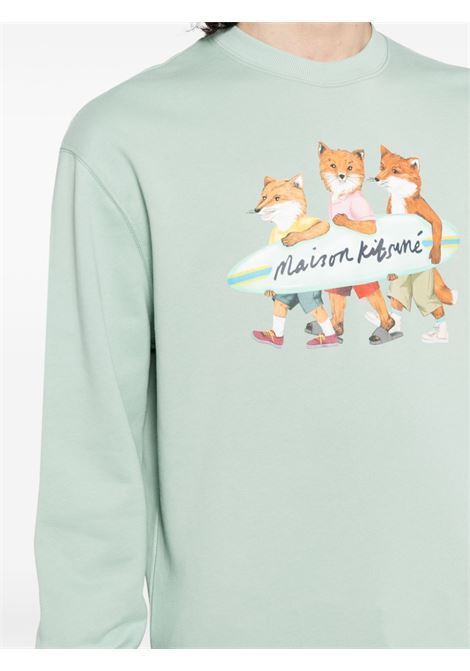 Blue signature fox motif sweater MAISON KITSUN? - men MAISON KITSUNÉ | MM00310KM0129P417