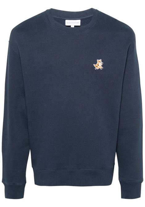 Blue Fox-motif sweatshirt - men