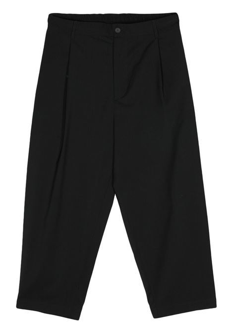 Black cropped trousers Maison Kitsune - men  MAISON KITSUNÉ | Trousers | MM01118WT0030P199