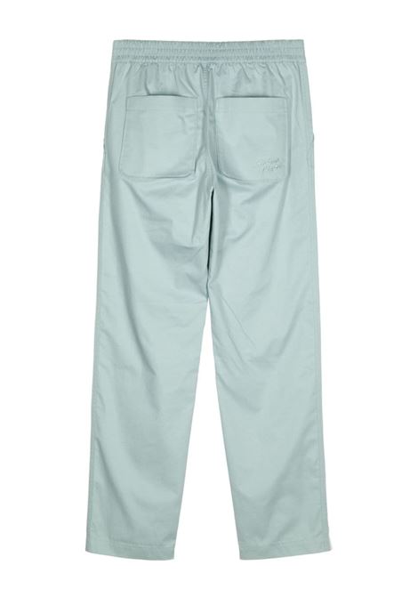 Light blue elasticated-waistband straight-leg trousers Maison Kitsune - men MAISON KITSUNÉ | MM01119WW0102P417