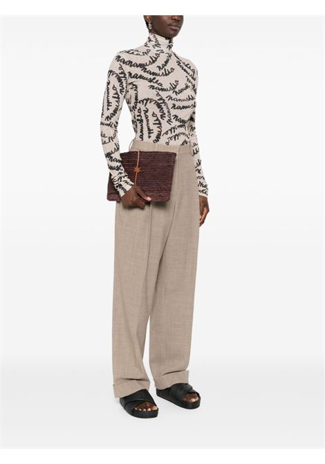 Brown woven-raffia clutch bag Manebi - women MANEBI | V74AFCHCLT