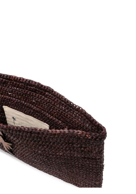 Brown woven-raffia clutch bag Manebi - women MANEBI | V74AFCHCLT