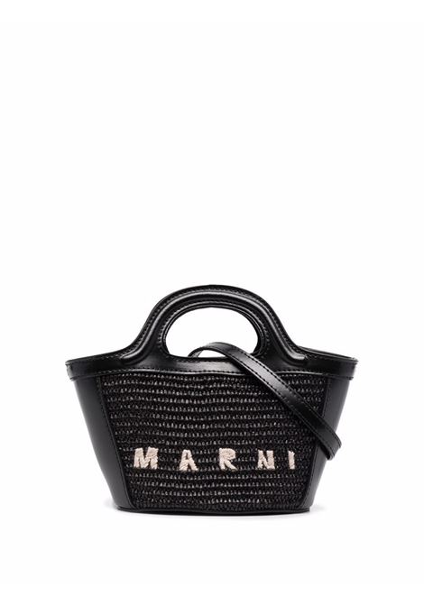 Black Tropicalia logo-embroidered mini bag - women  MARNI | BMMP0067Q0P386000N99