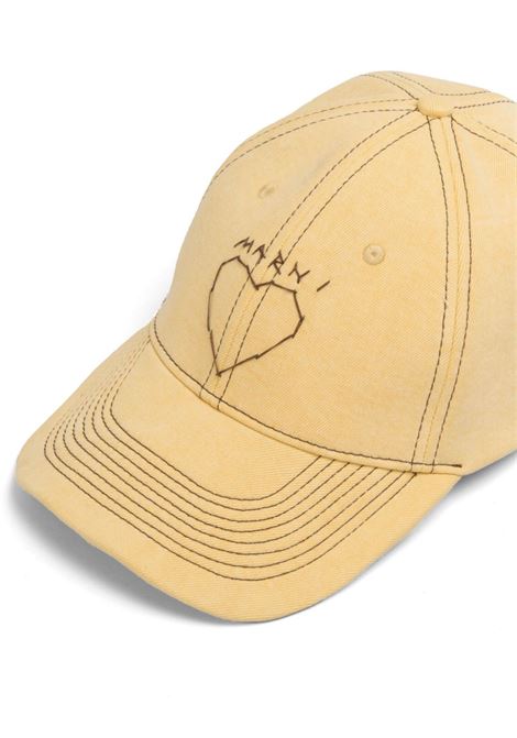 Cappello da baseball con ricamo in giallo di Marni - unisex MARNI | CLZC0137S0USCW7600Y34