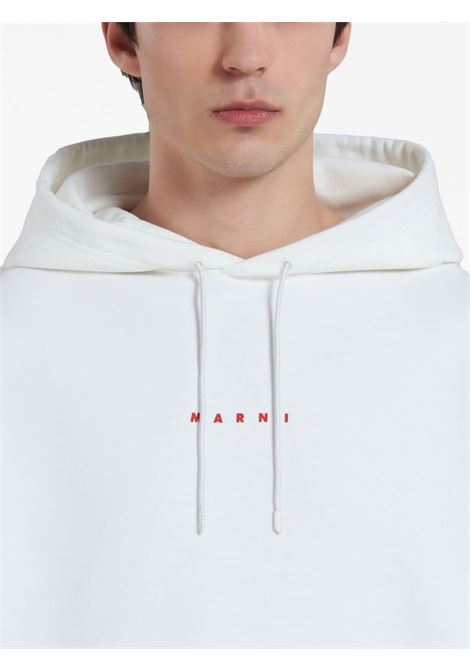 White logo-print sweatshirt - men MARNI | FUMU0073P8USCU87L1W02