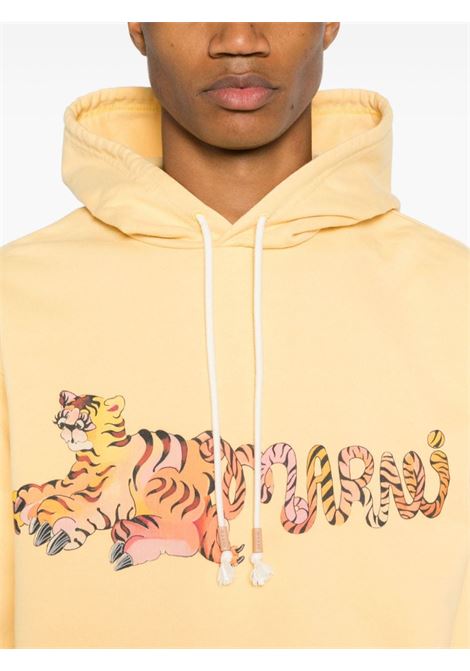 Yellow logo-print sweatshirt Marni - men MARNI | FUMU0073PDUSCW89FCY34