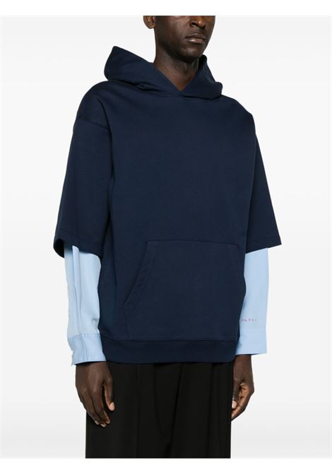 Blue layered-design sweatshirt - men MARNI | FUMU0110Q6UTC30100B95