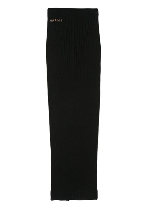 Black logo-jacquard midi skirt - women MARNI | GOMD0097A0UFV22200N99