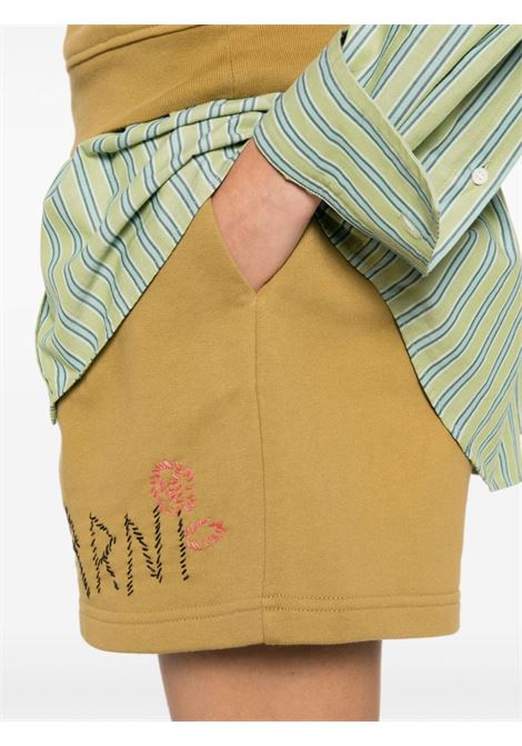 Yellow logo-embroidered track shorts Marni -women  MARNI | PAJE0387S0UTC27500V24