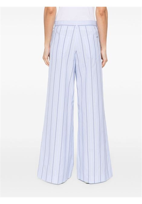 Light blue poplin striped wide trousers - women MARNI | PAMA0460S0UTC313STB24