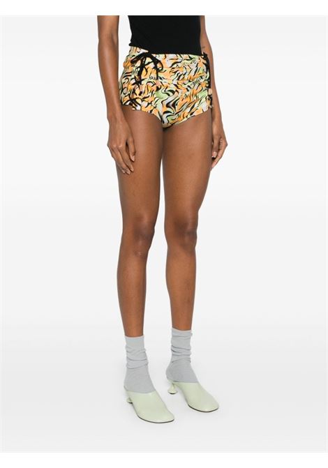 Multicolour graphic-print lace-up mini shorts Marni - women MARNI | PAMA0498S0UTC399STR05
