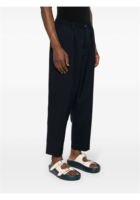 Pantaloni affusolati con pieghe in blu - uomo MARNI | PUMU0017U4TW83900B99