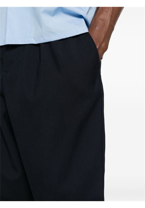 Blue pleat-detail tapered trousers - men  MARNI | PUMU0017U4TW83900B99