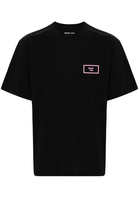 Black logo-print T-shirt - men