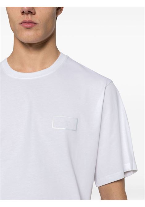 White reflective-logo T-shirt - men MARTINE ROSE | CMRSS24603WHT