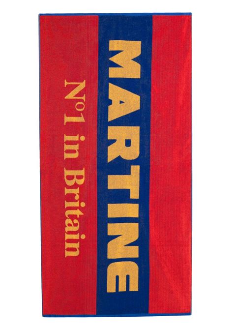 Blue logo-print beach towel - unisex MARTINE ROSE | MRSS241155BSTNPRNT