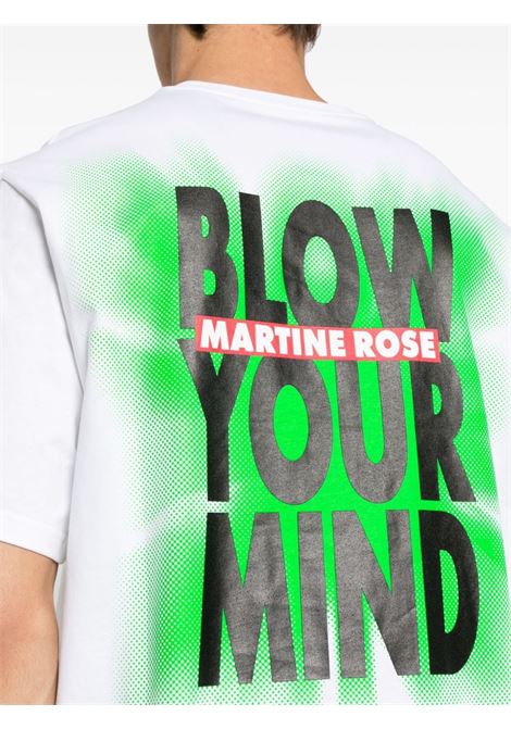 T-shirt con stampa in bianco - uomo MARTINE ROSE | MRSS24603BWHTBYM