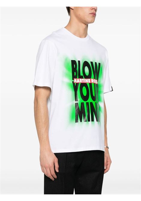 T-shirt con stampa in bianco - uomo MARTINE ROSE | MRSS24603BWHTBYM