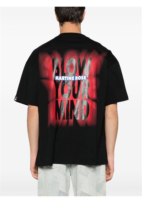 T-shirt con stampa in nero - uomo MARTINE ROSE | MRSS24621ABLKYM