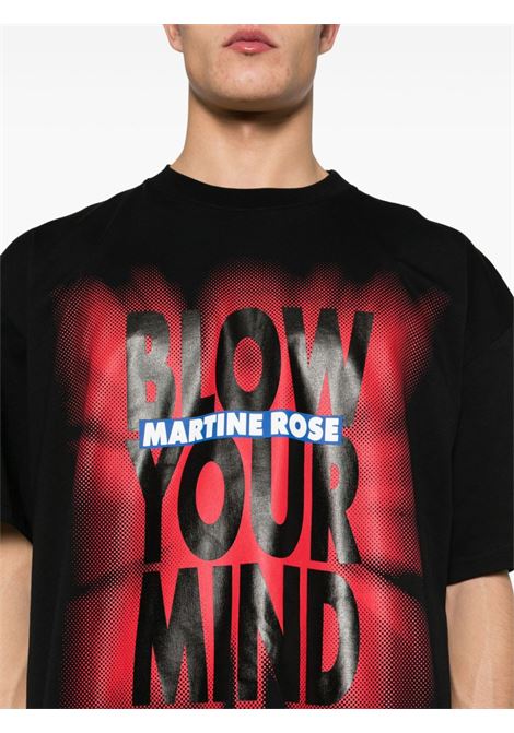 Black logo-print T-shirt - men MARTINE ROSE | MRSS24621ABLKYM