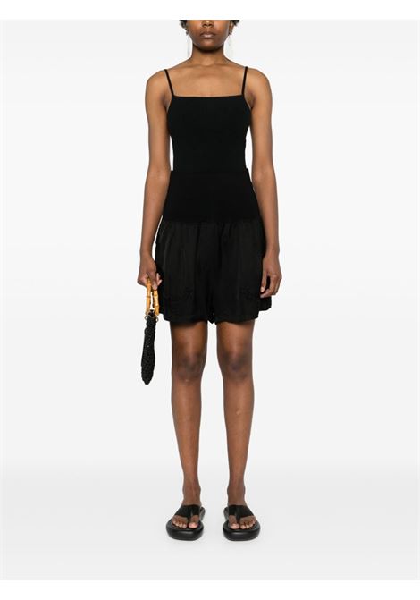 Black corded lace-detailing shorts Maurizio - women MAURIZIO | W01071277MZS4MAT33