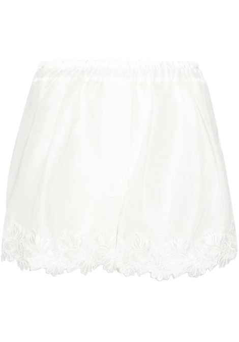 White corded lace-trim shorts Maurizio - women MAURIZIO | Shorts | W01091077MZS4MAT24