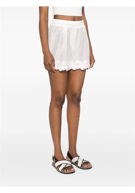 White corded lace-trim shorts Maurizio - women MAURIZIO | W01091077MZS4MAT24