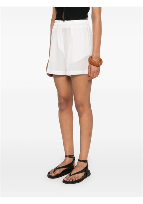 White semi-sheer shorts - women MAURIZIO | W01150377MZS4MAT24