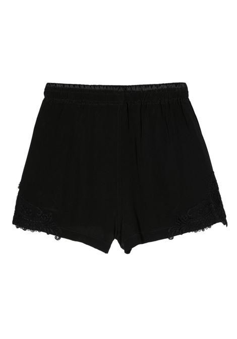 Black corded-lace shorts Maurizio - women MAURIZIO | W01160277MZS4MAT33