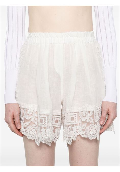 White corded-lace shorts MAURIZIO MYKONOS - women MAURIZIO | W01280577MZS4MAT24