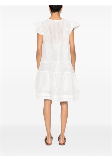 White corded-lace midi dress Maurizio Mykonos - women MAURIZIO | W06301077MZS4MAT24